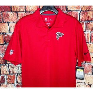 NWT Atlanta Falcons NFL Nike Dri-Fit Performance Men’s Red Small Polo Shirt